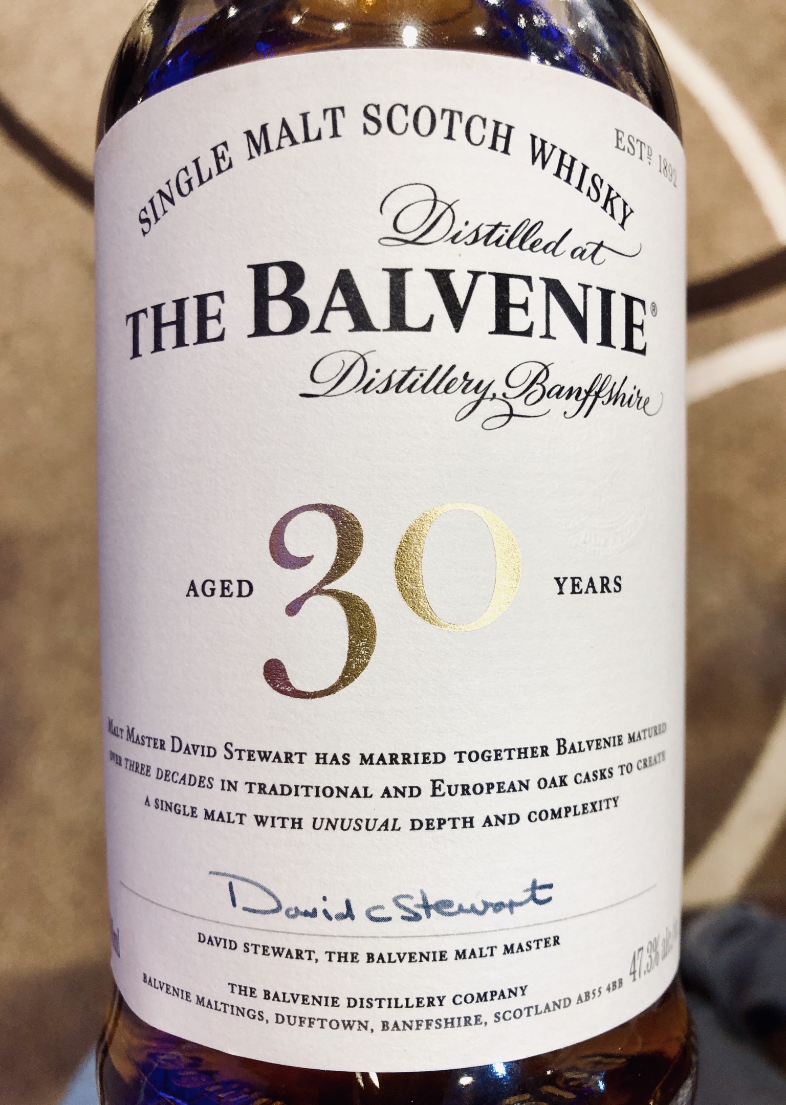 картинка Balvenie 30 y.o. на сайте Белорусского Виски-Клуба