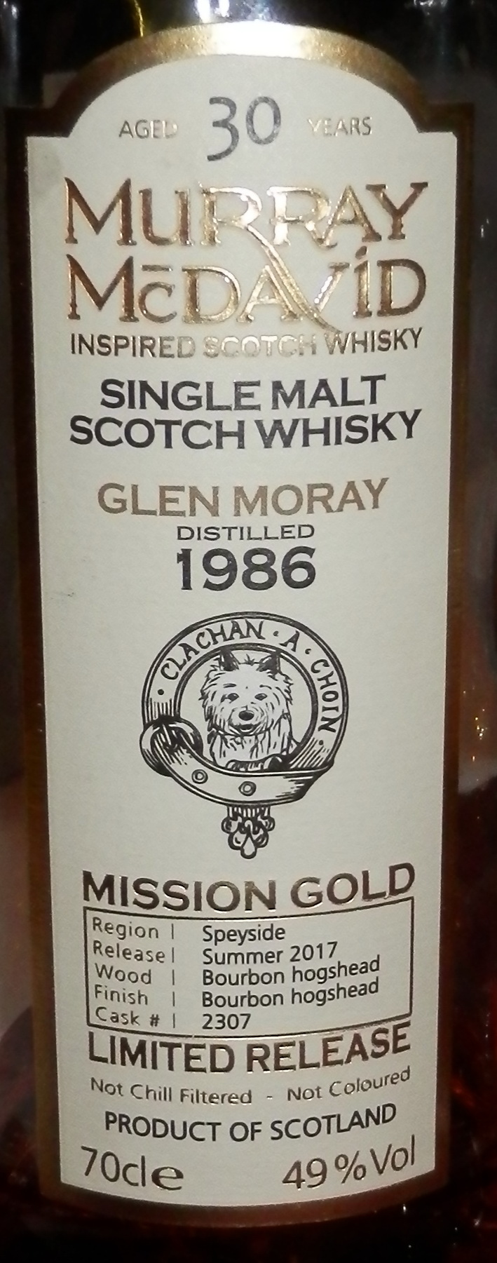 картинка Glen Morray 1986/2017 на сайте Белорусского Виски-Клуба