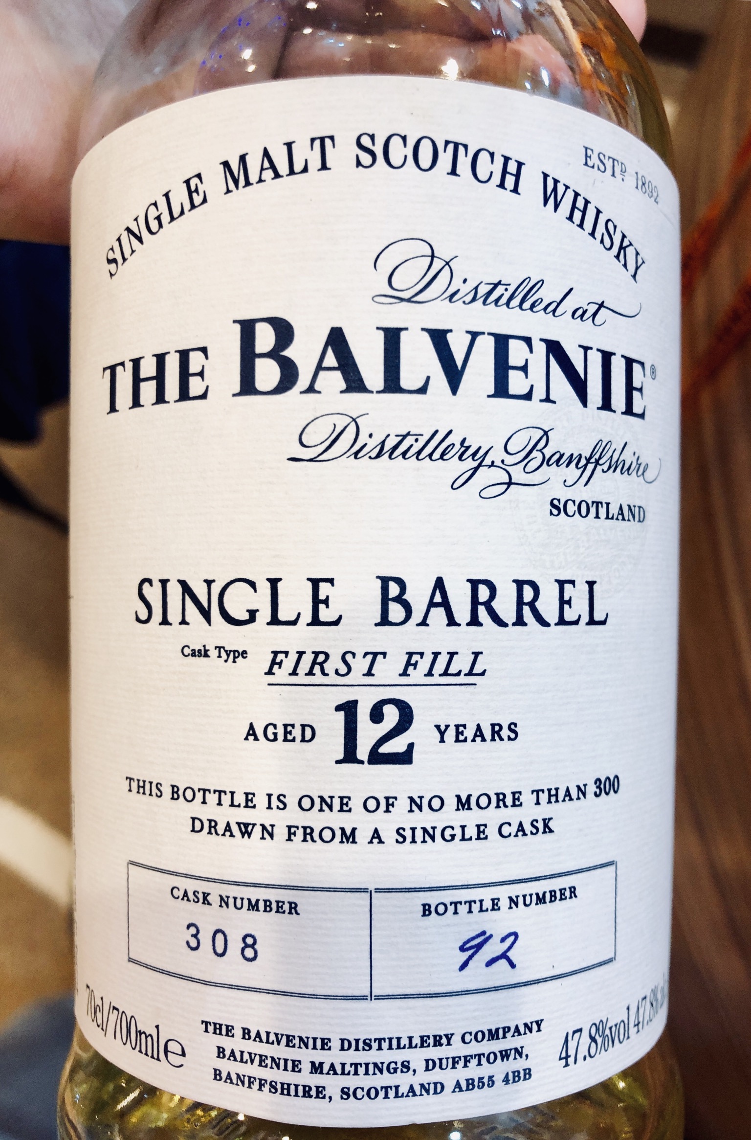 картинка Balvenie 12 y.o. Single Barrel  на сайте Белорусского Виски-Клуба