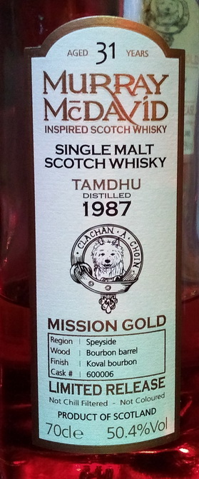 картинка Tamdhu 1987 на сайте Белорусского Виски-Клуба
