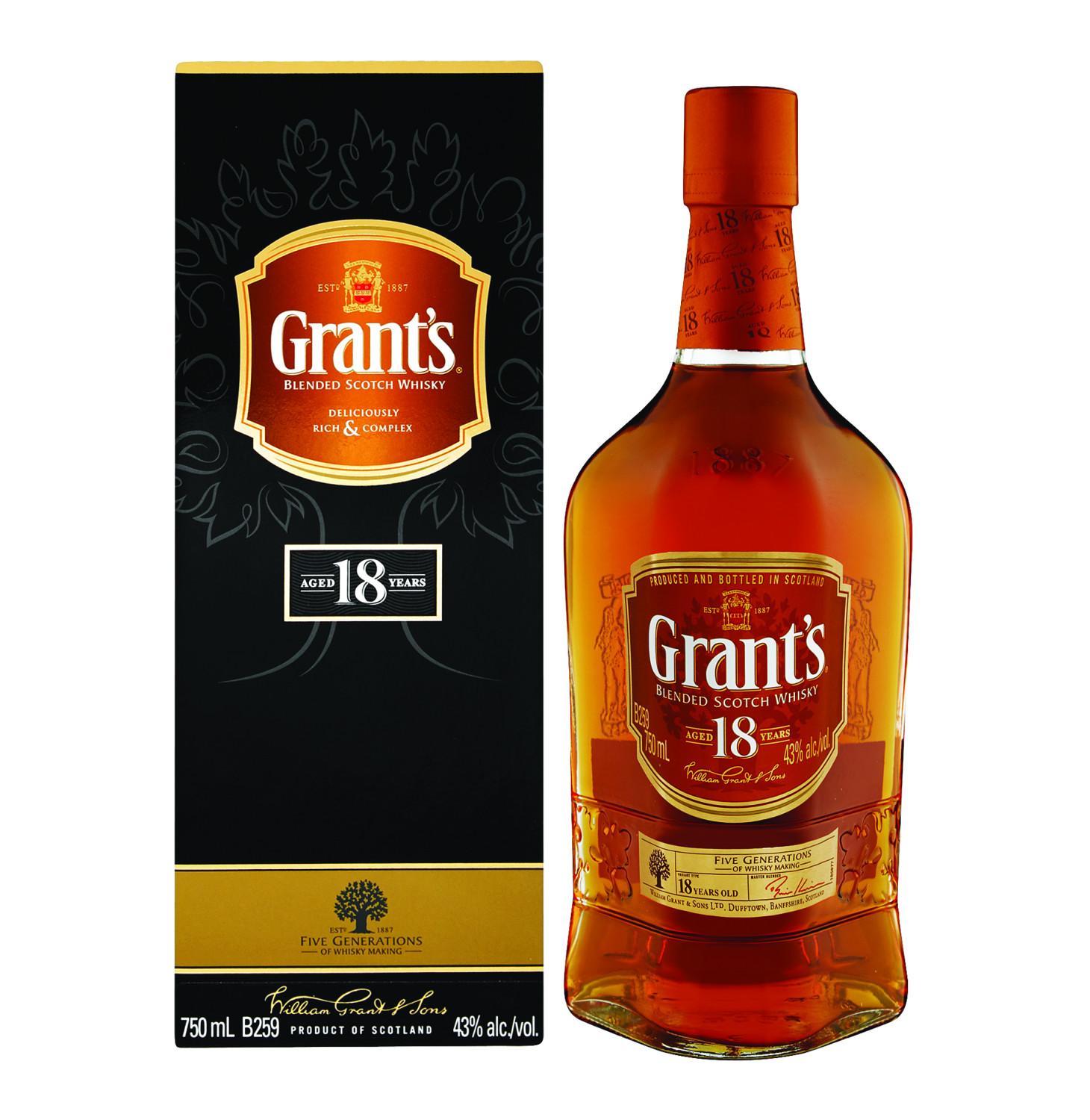 картинка Grant's 18 y.o. на сайте Белорусского Виски-Клуба